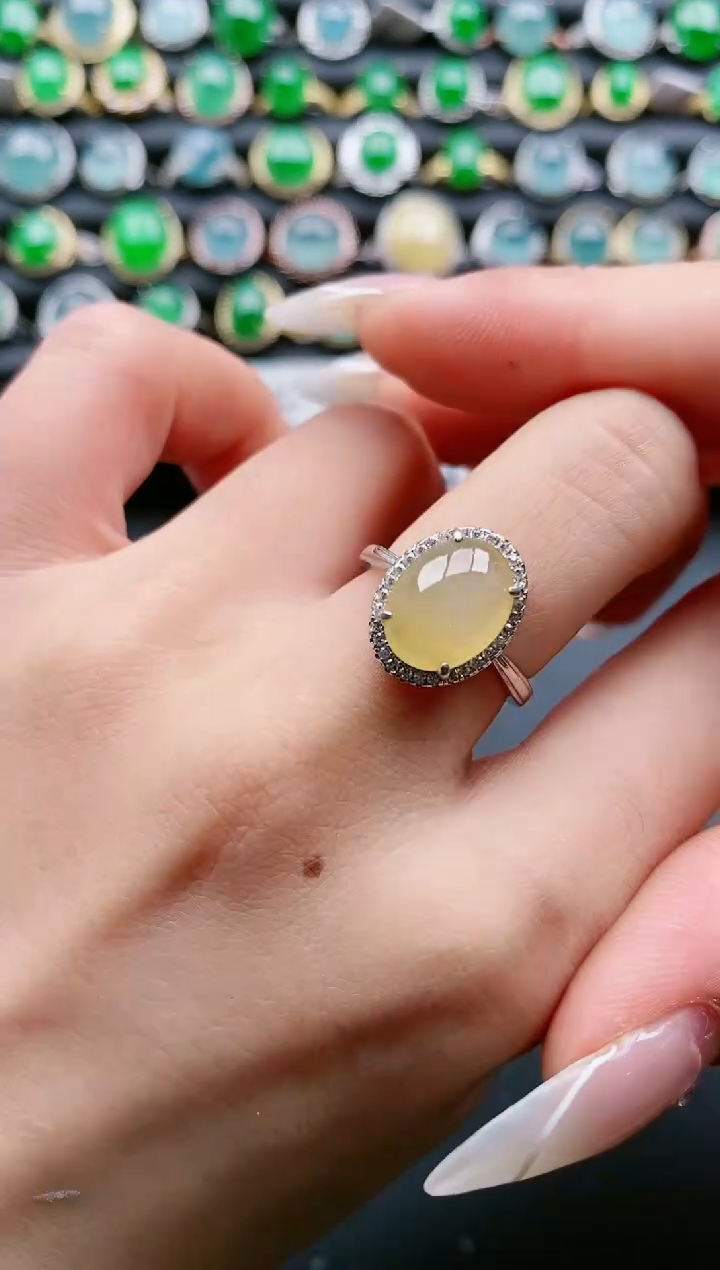 【闪购商品】翡翠戒指银S925镶嵌1111111