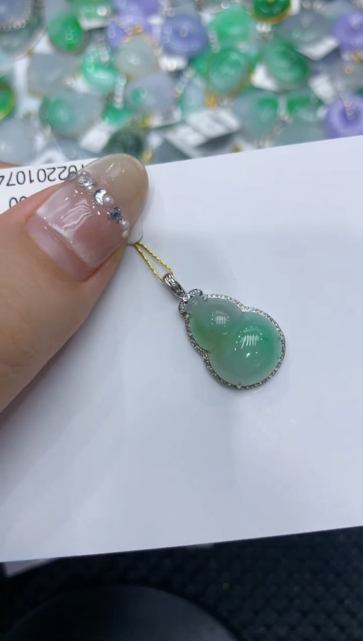 【闪购商品】翡翠颈饰18K金镶嵌222222222