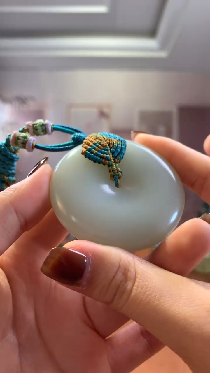 未镶嵌和田玉挂件且末蓝镯心平安扣