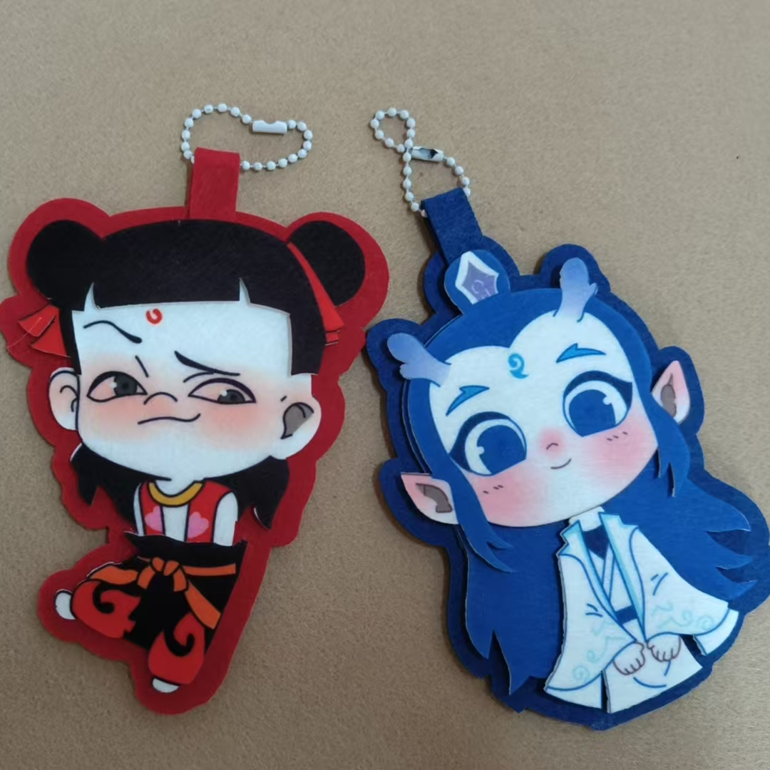 【地瓜】小红书同款哪吒敖丙可爱不织布挂件藕饼Q版宝藏儿童书包扣