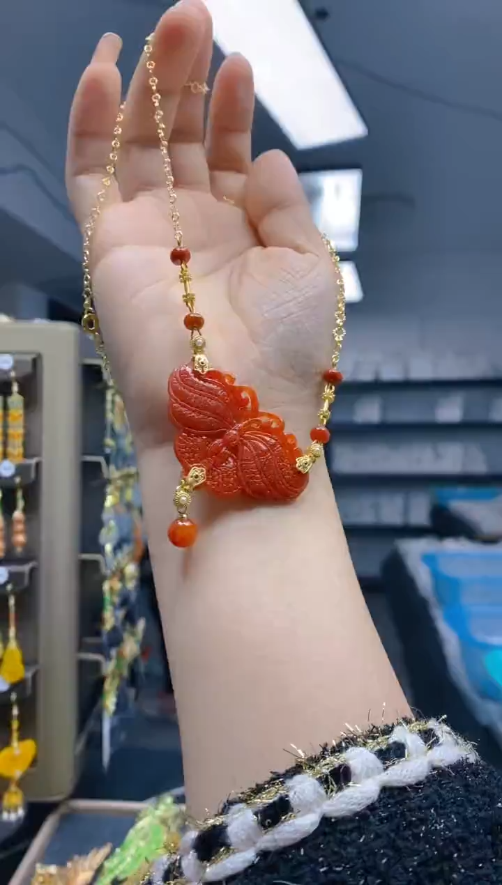 【闪购商品】翡翠耳饰合金108翡翠锁骨链