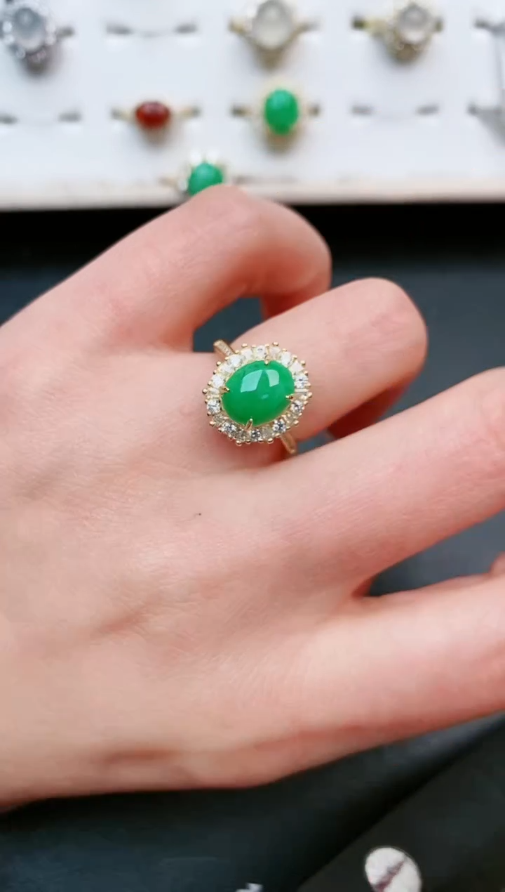 【闪购商品】翡翠戒指银S925镶嵌......