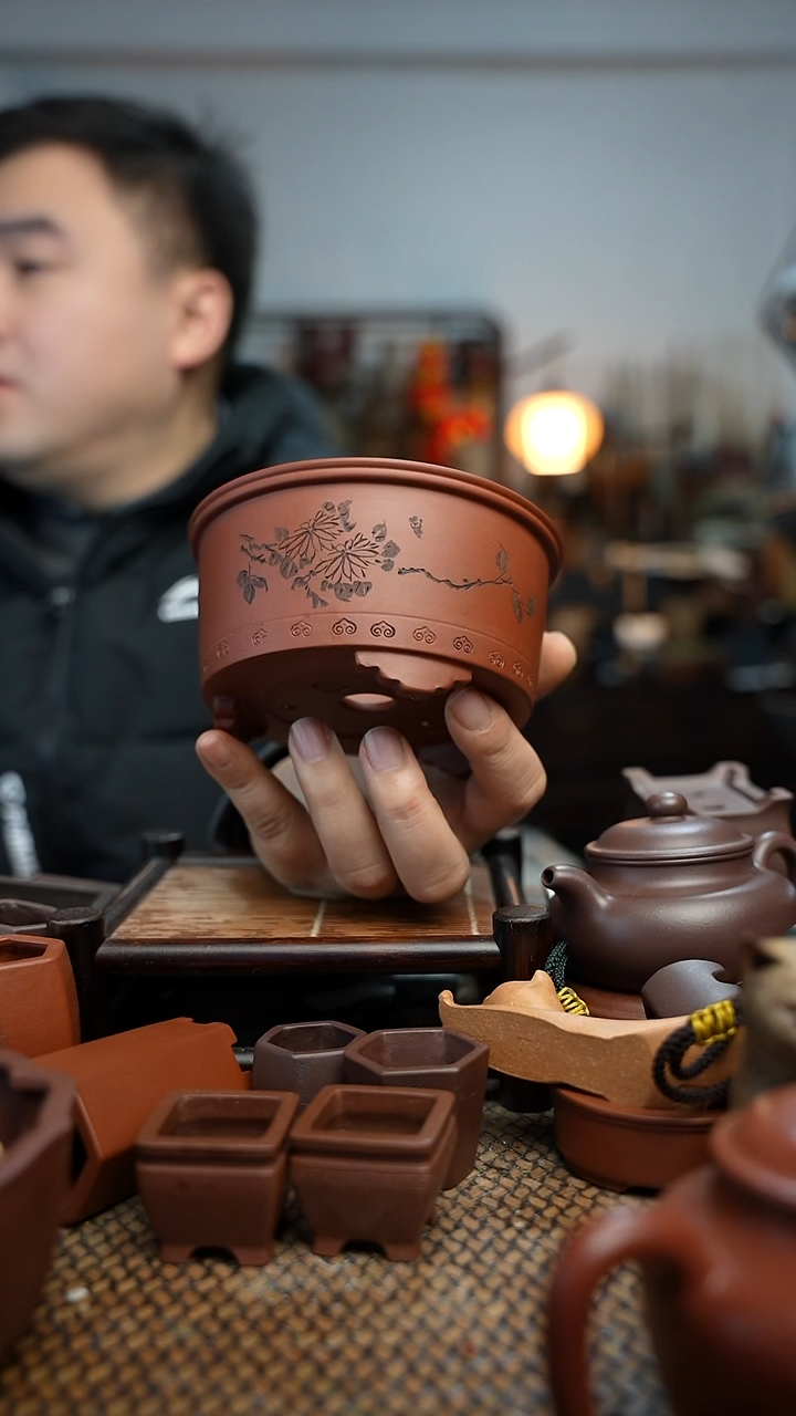 紫砂花盆十*易長木軒精品紫砂