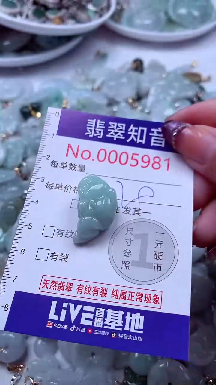 翡翠未镶嵌吊坠(不含链)5981