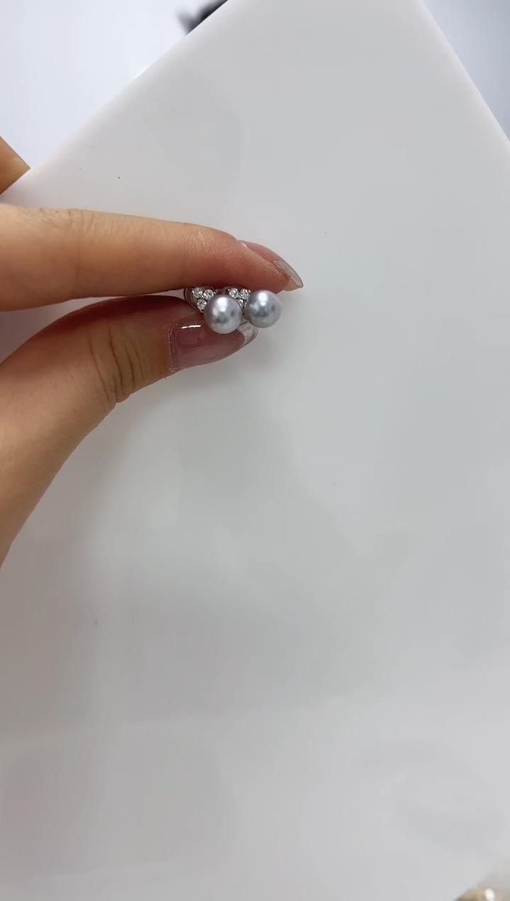 【闪购商品】海水珍珠DA银S925镶嵌耳钉 C1034