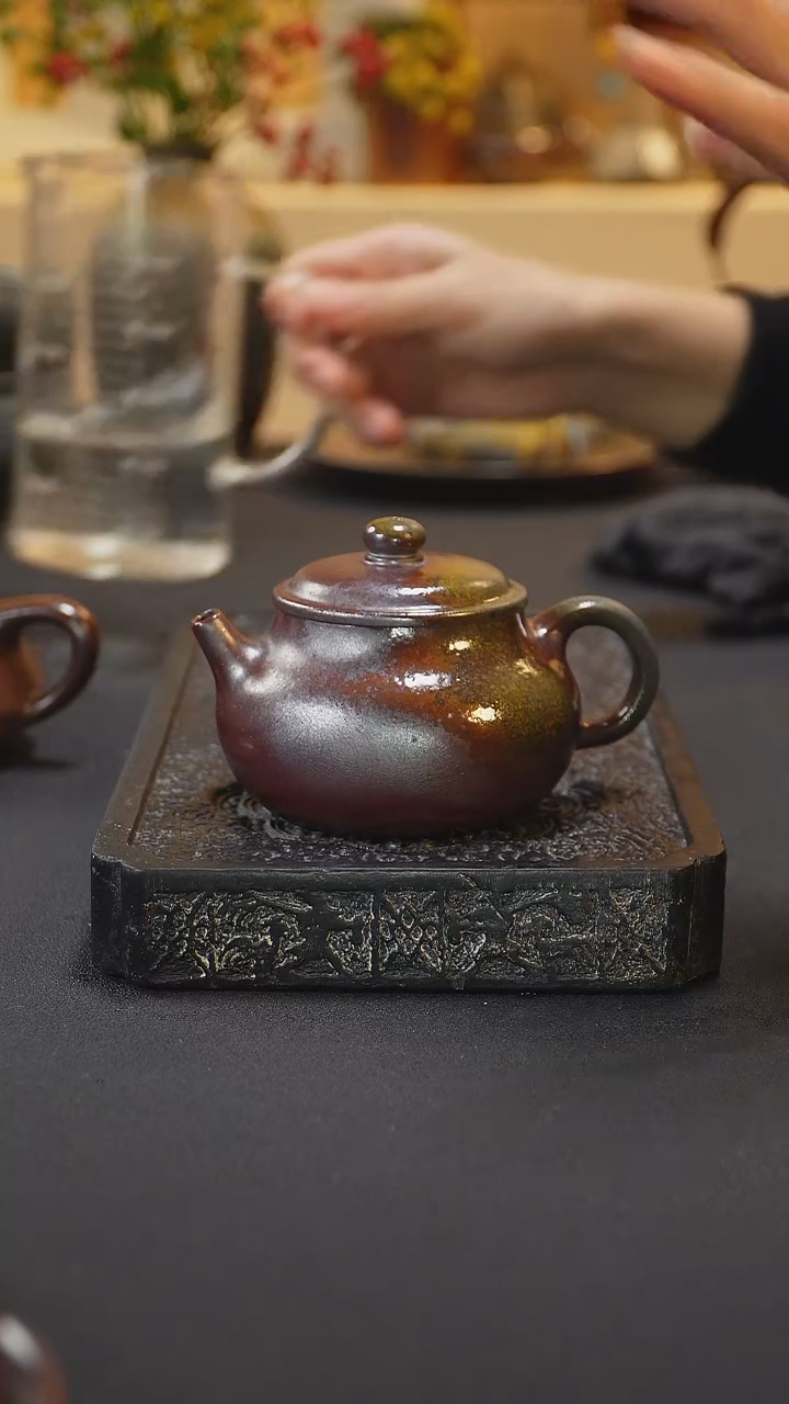 茶壶紫砂小*客纯自然柴烧