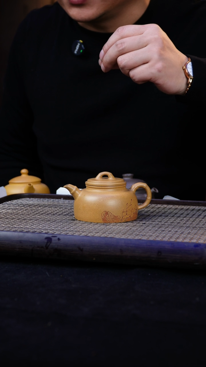 【闪购商品】紫砂茶壶黄金段-思竹【约160cc】