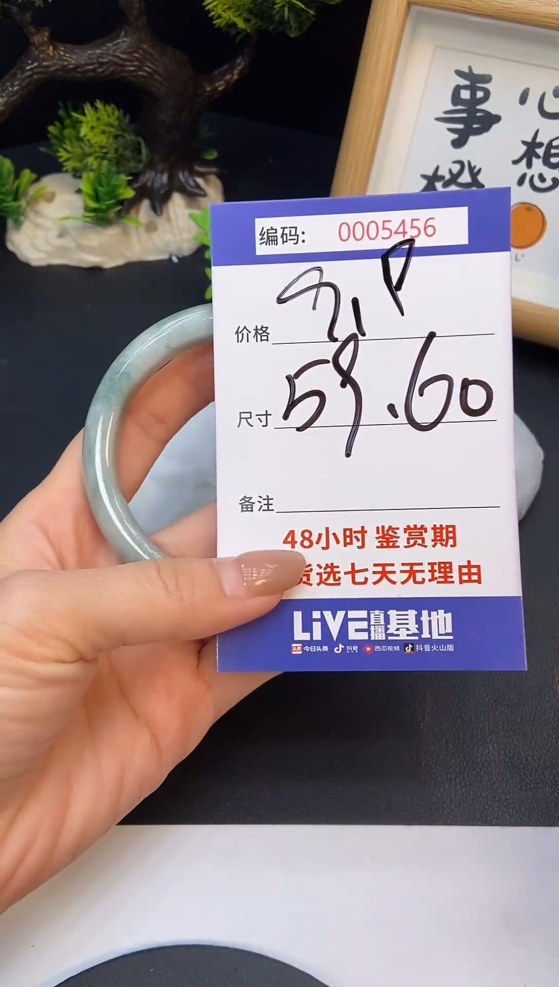 未镶嵌手镯翡翠0005456