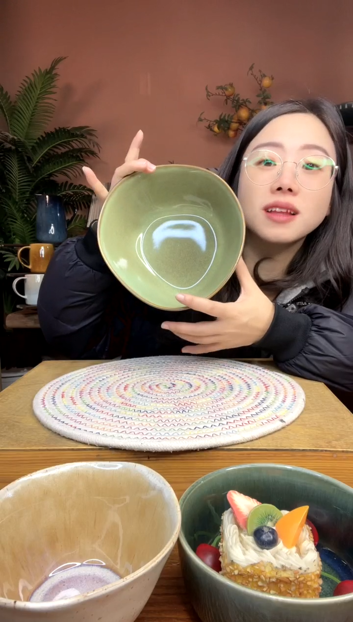 陶瓷8英寸异形不规则碗 微瑕疵