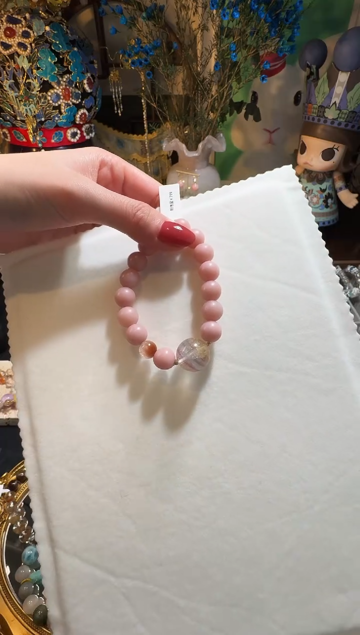 【闪购商品】水晶手串未镶嵌粉澳宝手串