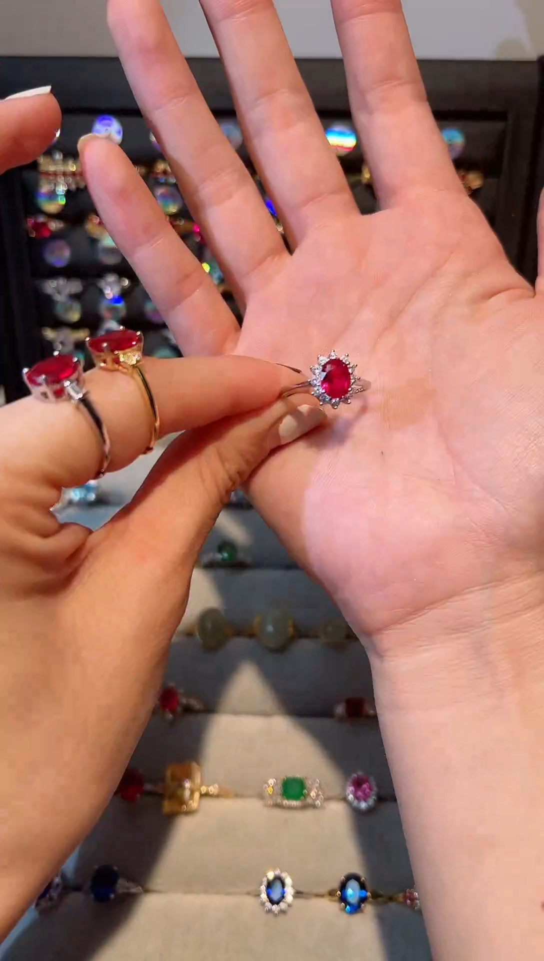 【闪购商品】红宝石戒指银S925镶嵌0000