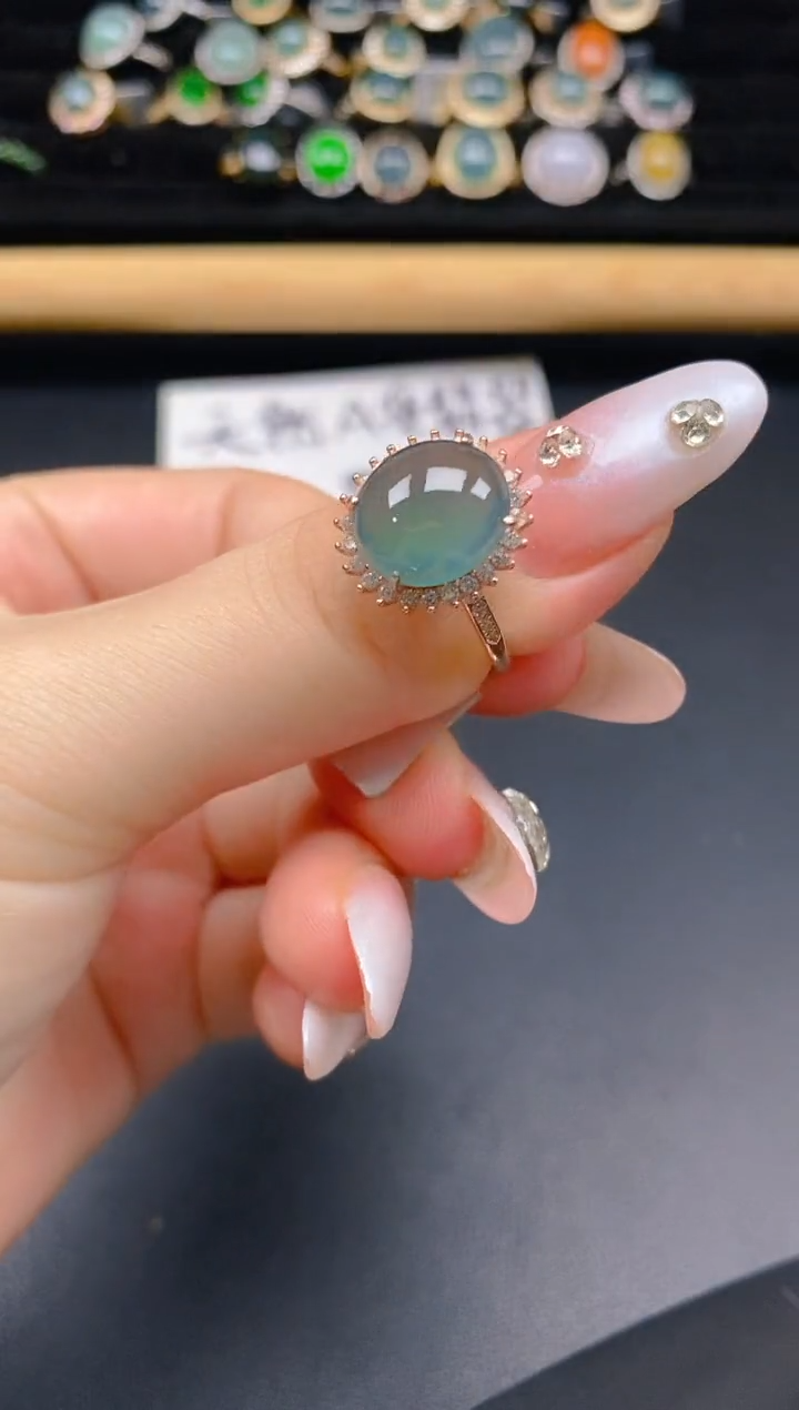 银S925镶嵌戒指翡翠54