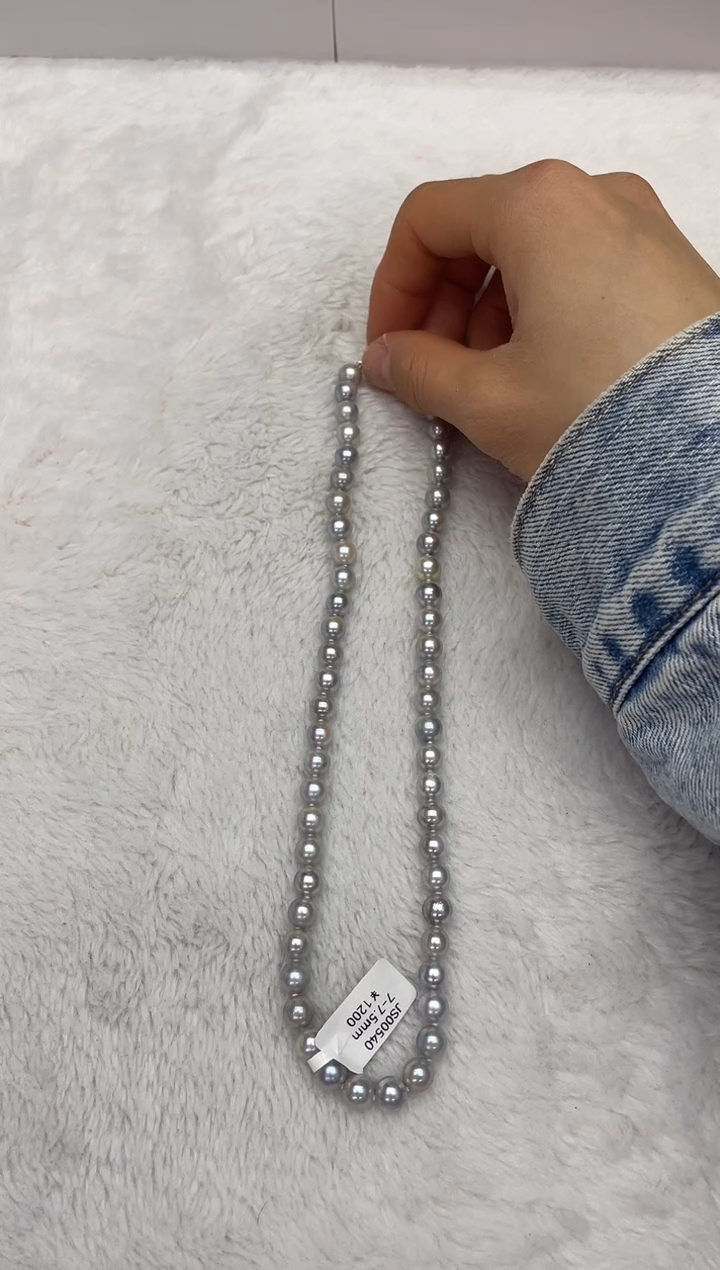 【闪购商品】海水珍珠颈饰未镶嵌AK真多麻7-7.5mm（多样性发一）