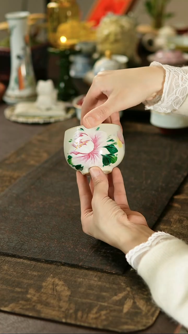 景德镇陶瓷杯碗柴烧多人