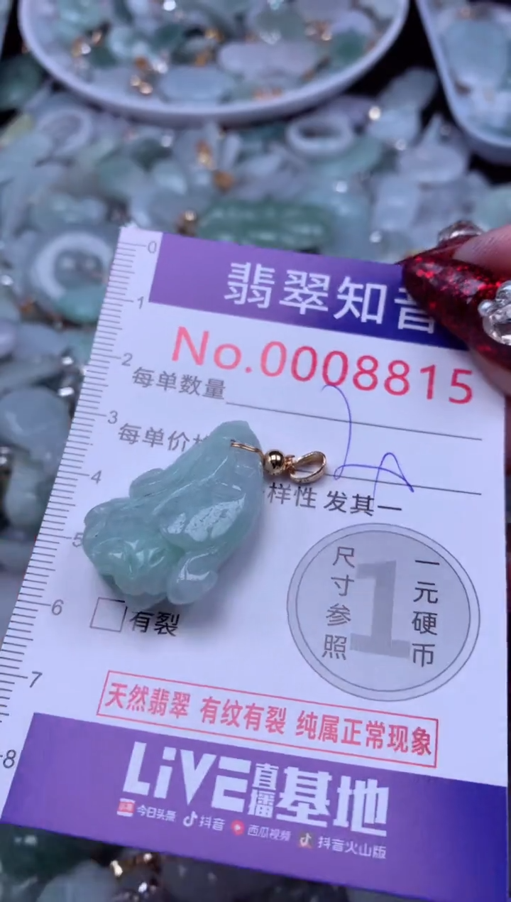 吊坠(不含链)未镶嵌翡翠8815