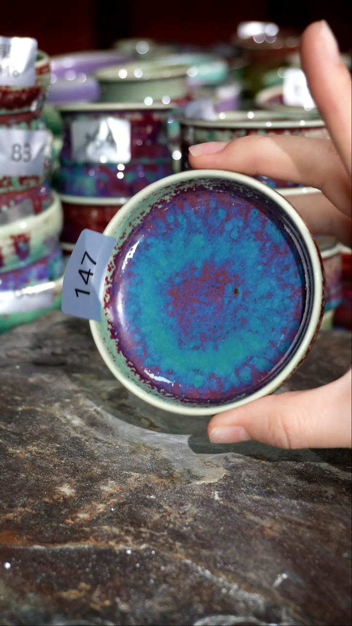 摆件精品窑变钧瓷茶器