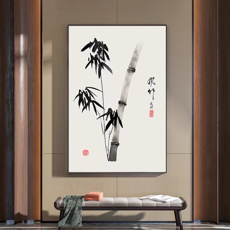 书鹏水墨玄关装饰画