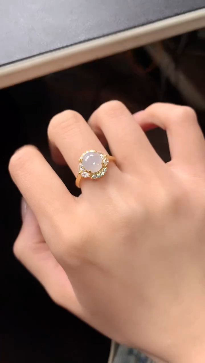 【闪购商品】翡翠戒指银S925镶嵌13131