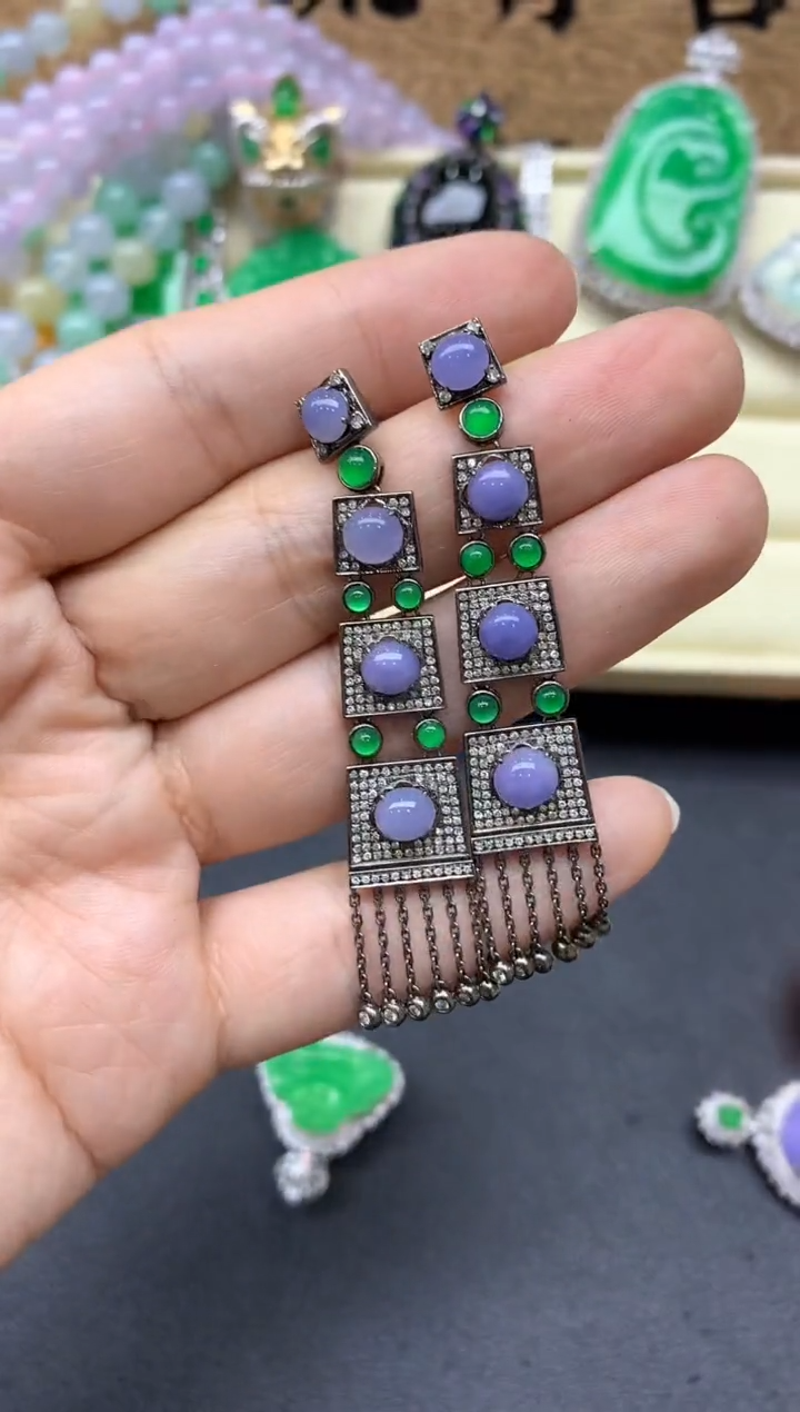 【闪购商品】翡翠耳饰18K金镶嵌641-中国好珍宝