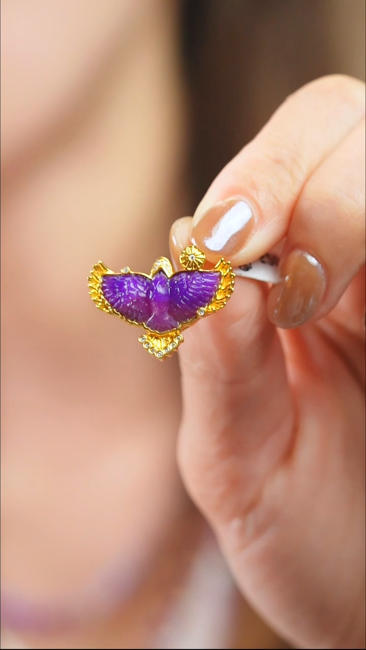 苏纪石（舒俱来）18K金镶嵌吊坠(不含链)4