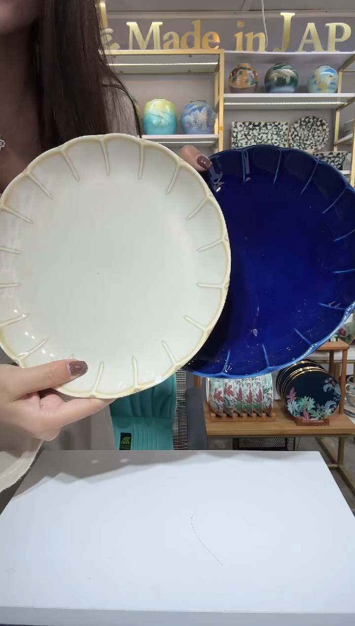 陶瓷21厘米平盘2只装（一样一只）