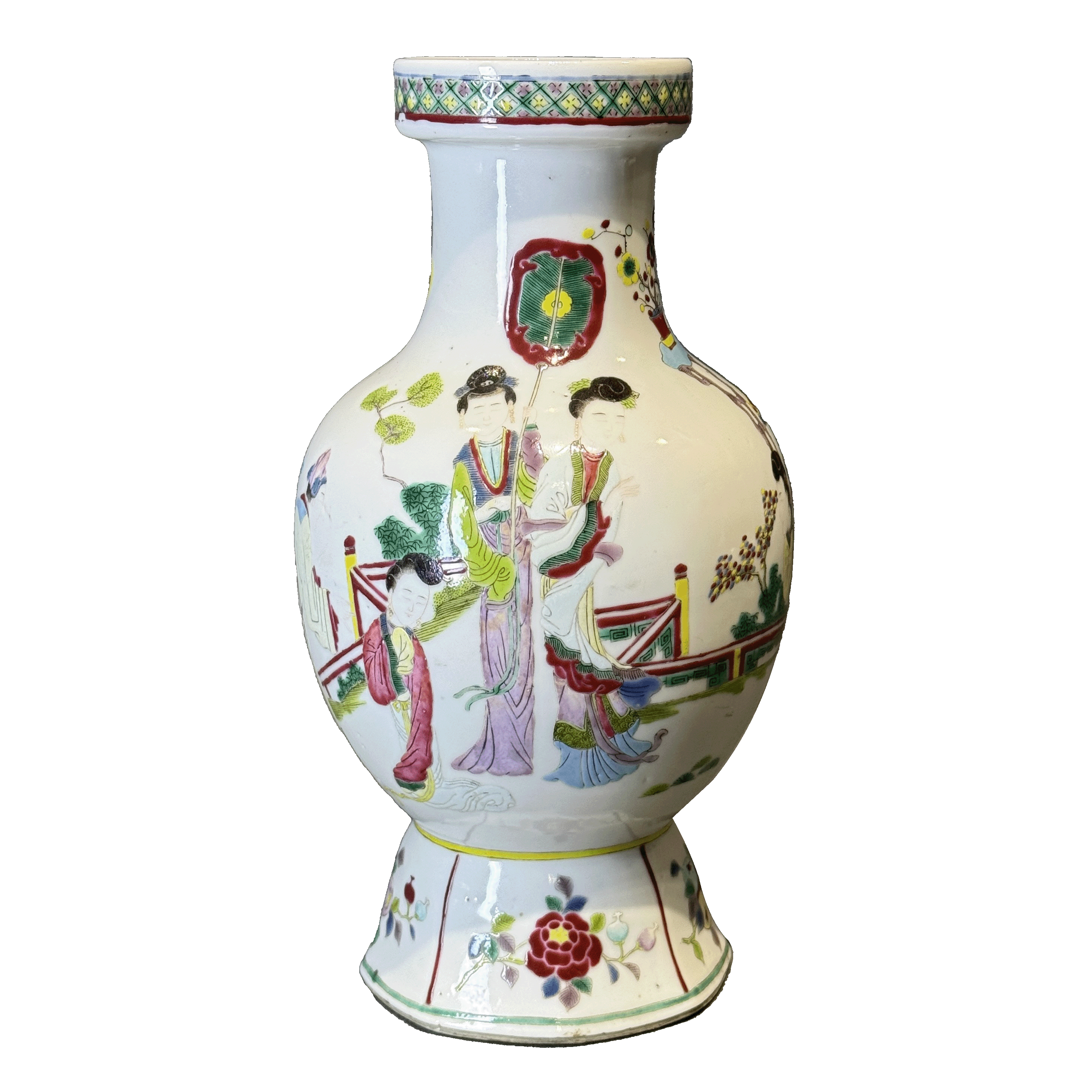 25031122t粉彩人物故事纹瓶