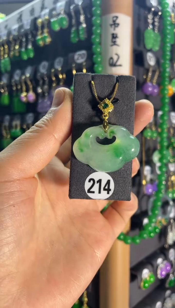 【闪购商品】翡翠颈饰银S925镶嵌214....