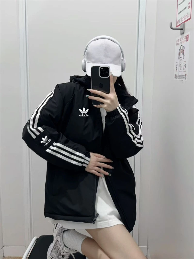 【奥莱撤柜】可拆卸连帽运动棉衣男女秋冬季潮流时尚外套保暖棉服