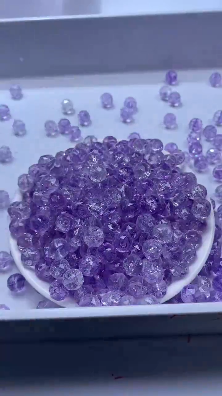 颈饰未镶嵌水晶W1922紫色碧玺切面10mm*10颗