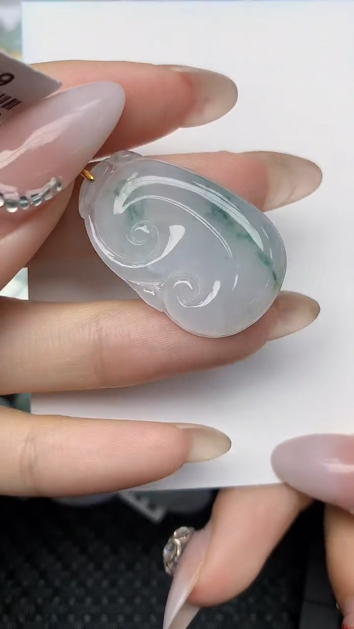 【闪购商品】翡翠颈饰18K金镶嵌天然翡翠A货