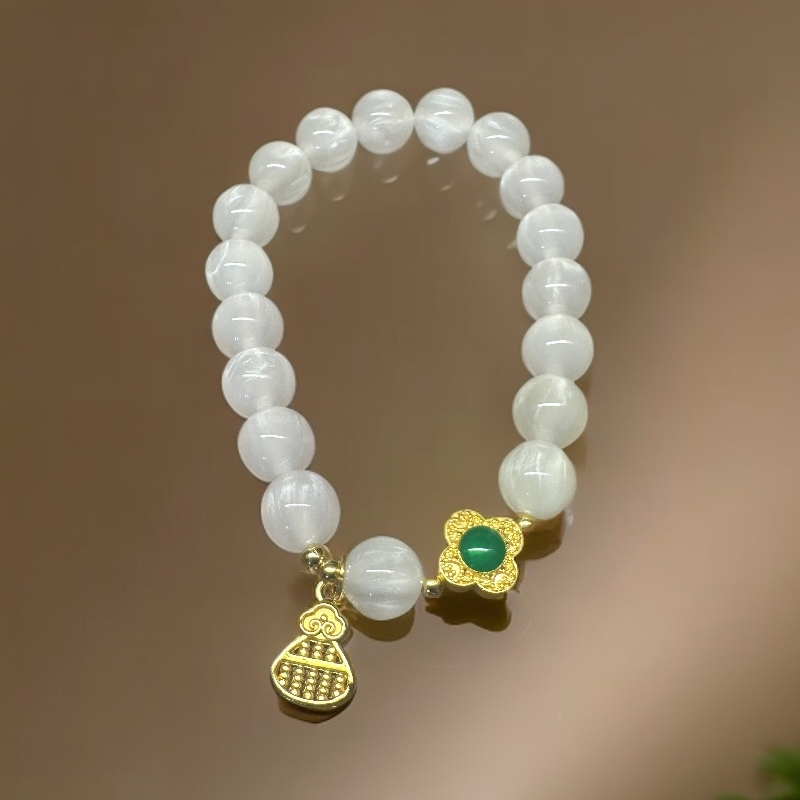 非金属仿水晶手链 变色海芸母四叶草单圈甄选手串10401（无礼盒）