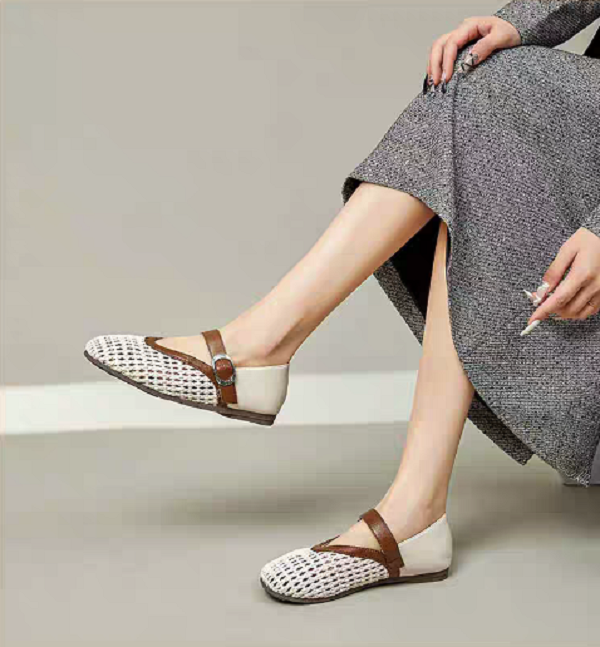 【老彭同学】夏季透气软底编织渔网鞋6661