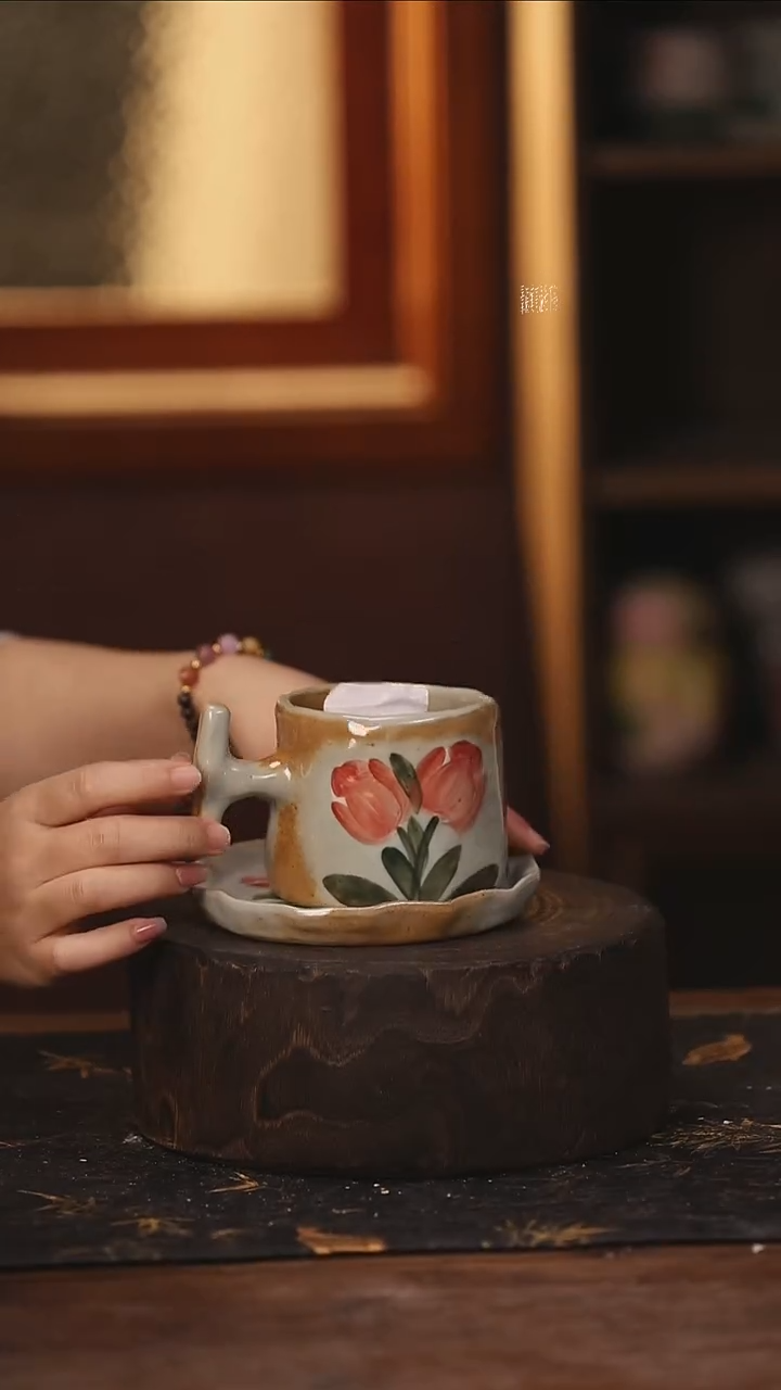 陶瓷景德镇高温釉下手绘陶瓷@L003@