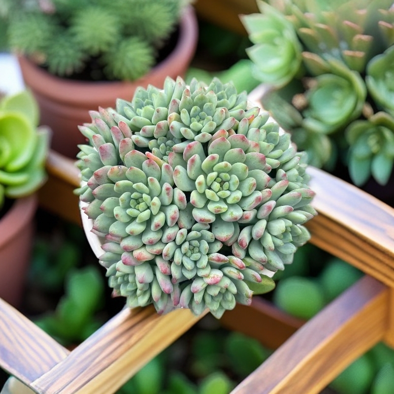 蓝苹果多头群生多肉盆栽喜阳耐旱适合阳台办公室