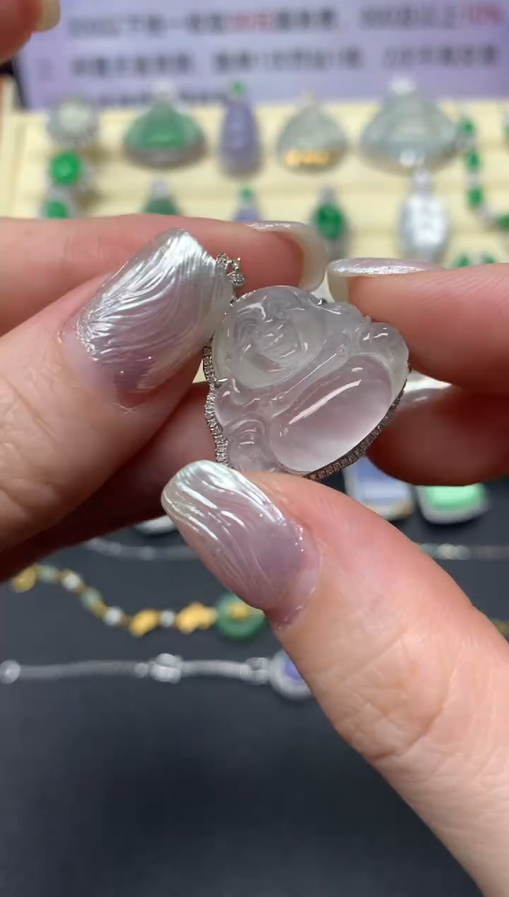 【闪购商品】翡翠吊坠(不含链)18K金镶嵌吊坠|6300+630