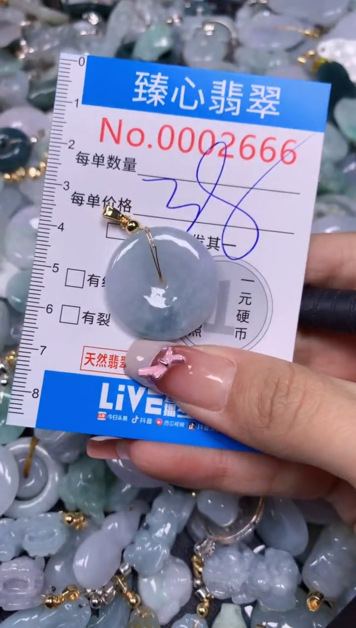 【闪购商品】翡翠颈饰未镶嵌含绳0002666