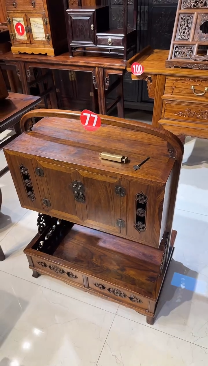 【闪购商品】木木艺黄花梨花纹书箱3980.888