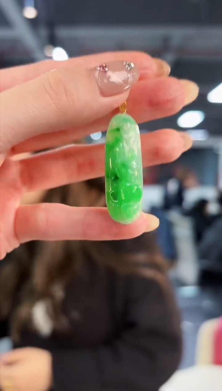 【闪购商品】翡翠颈饰18K金镶嵌缅料A货/支持复检/一件