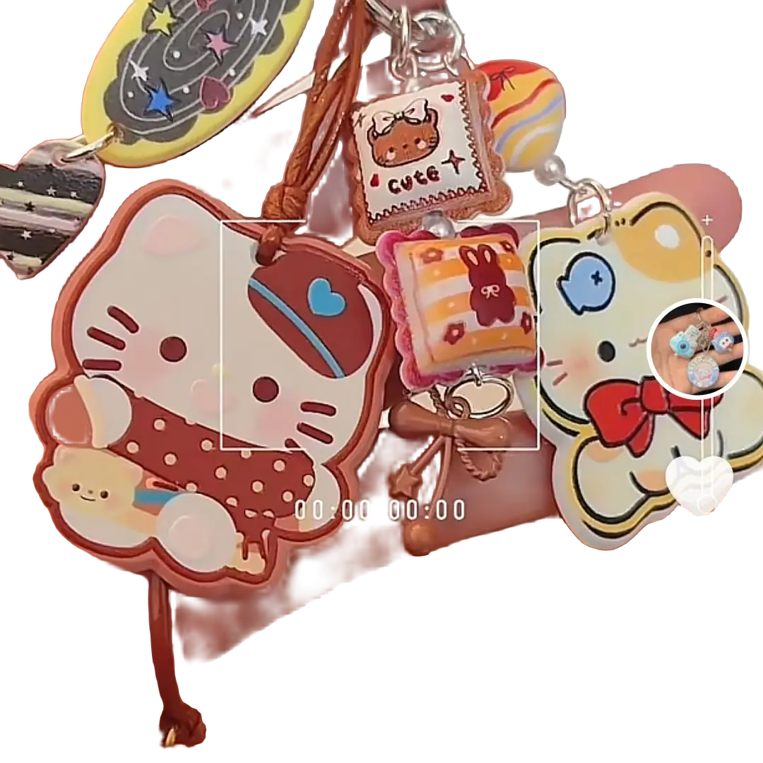 新款可爱招财KT猫手机挂饰钥匙扣包包挂件七夕礼物