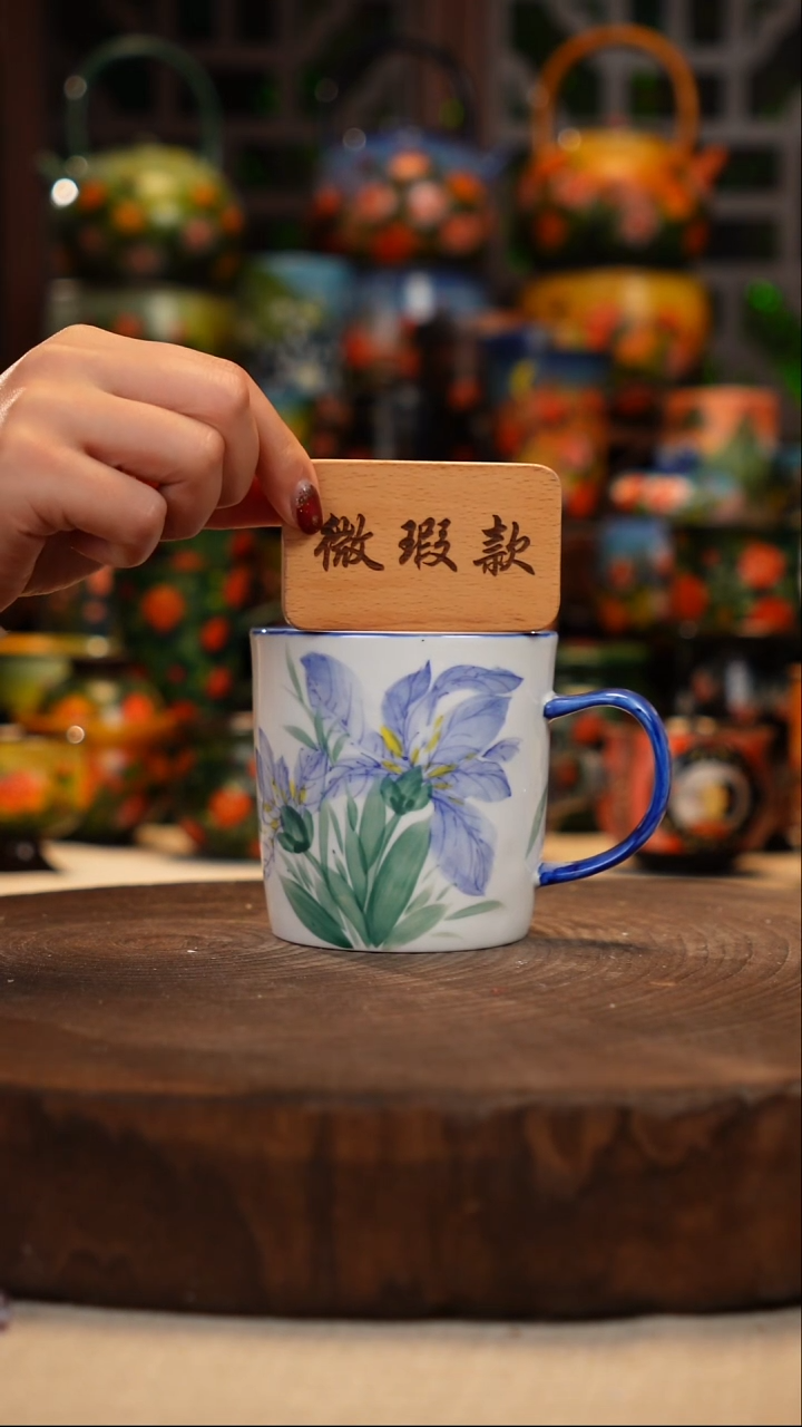 陶瓷油画手绘釉下彩微瑕