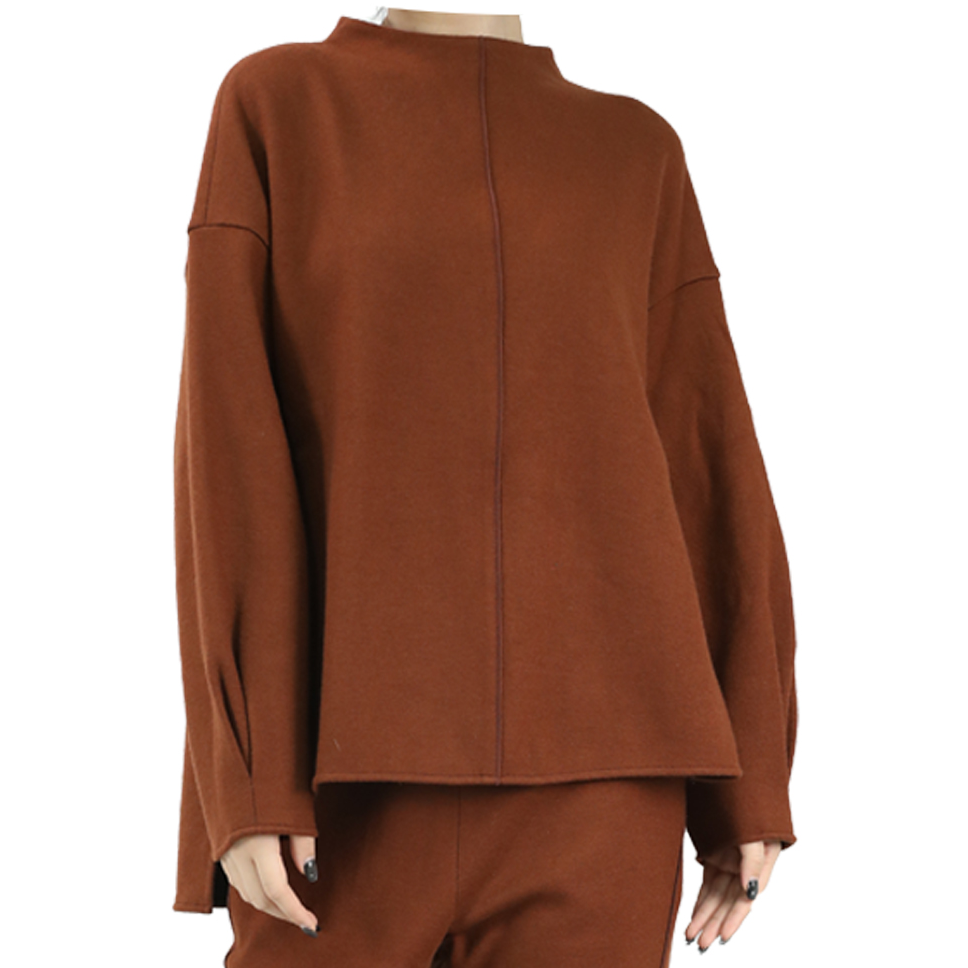 秋季女套头款常规宽松型毛针织衫时尚女装设计师宽松6D8811010