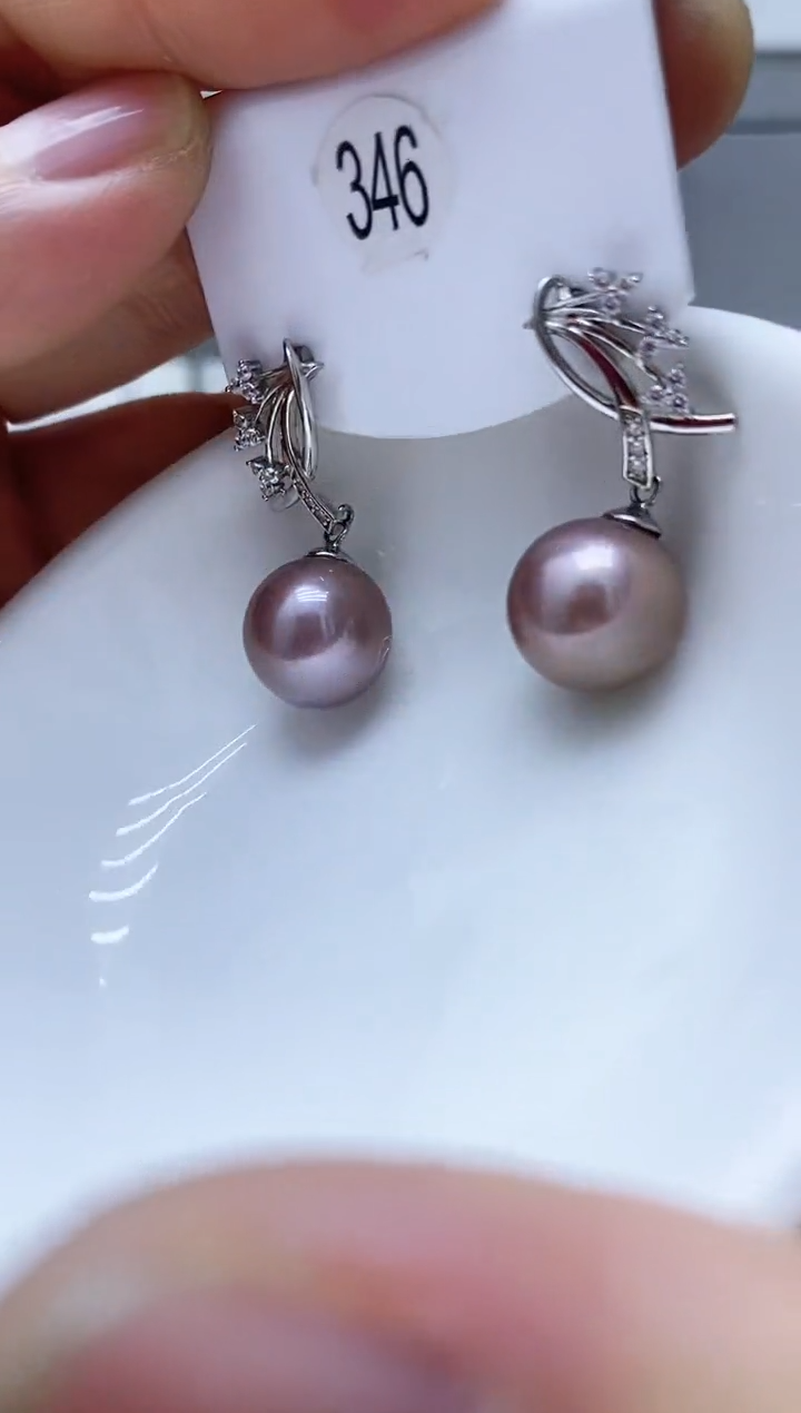 【闪购商品】淡水珍珠耳饰银S925镶嵌346