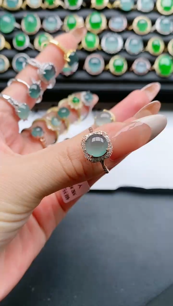 【闪购商品】翡翠戒指银S925镶嵌1111111