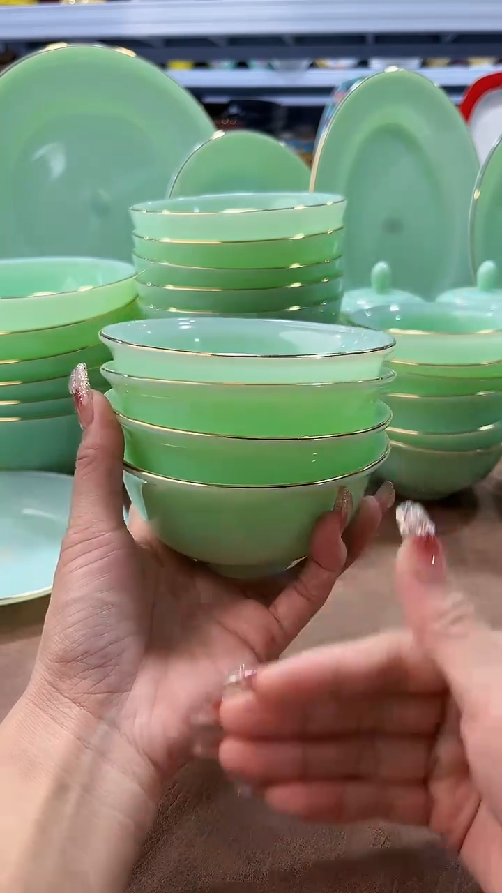 玉瓷4.5英寸饭碗4个景德镇餐具