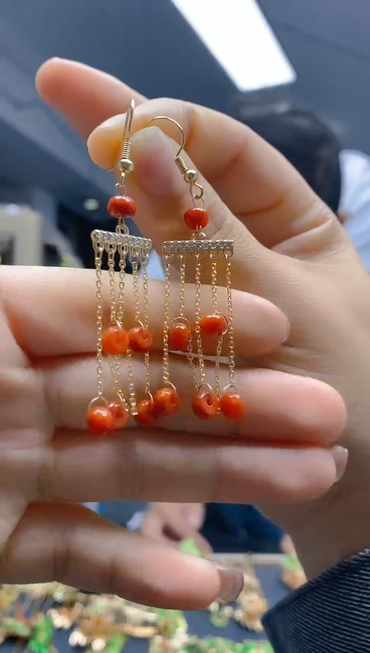 【闪购商品】翡翠耳饰合金0165翡翠耳钩