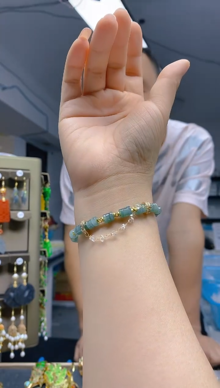 【闪购商品】翡翠耳饰合金0206翡翠手链