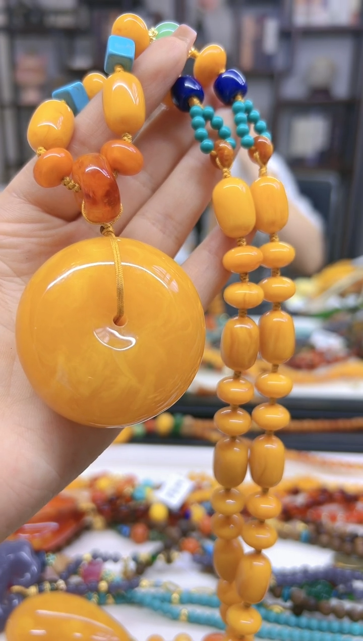 【闪购商品】蜜蜡毛衣链未镶嵌M496