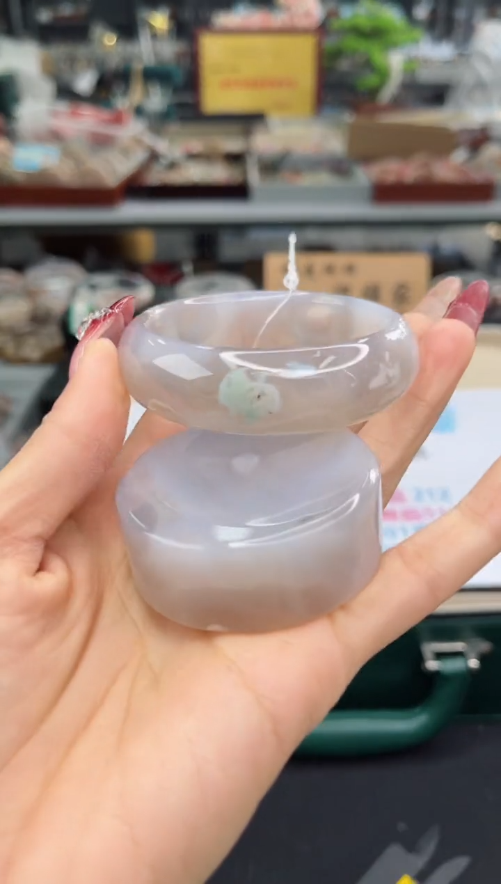 【闪购商品】石英质玉手镯未镶嵌2圈口（赠品镯心）6660161