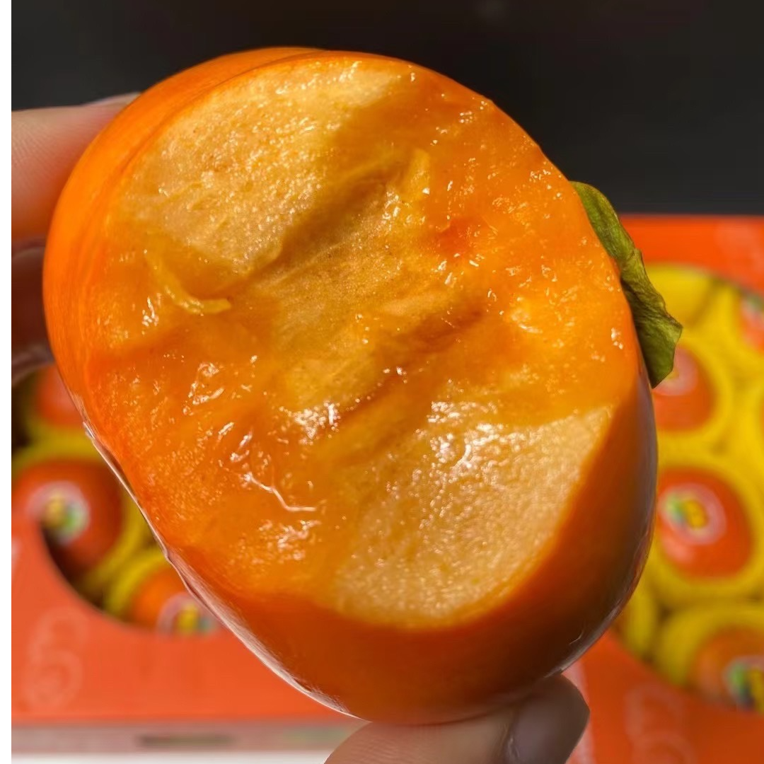 广西桂林巧克力脆柿脆甜柿子纯甜农家新鲜无核当季水果冰糖心脆柿