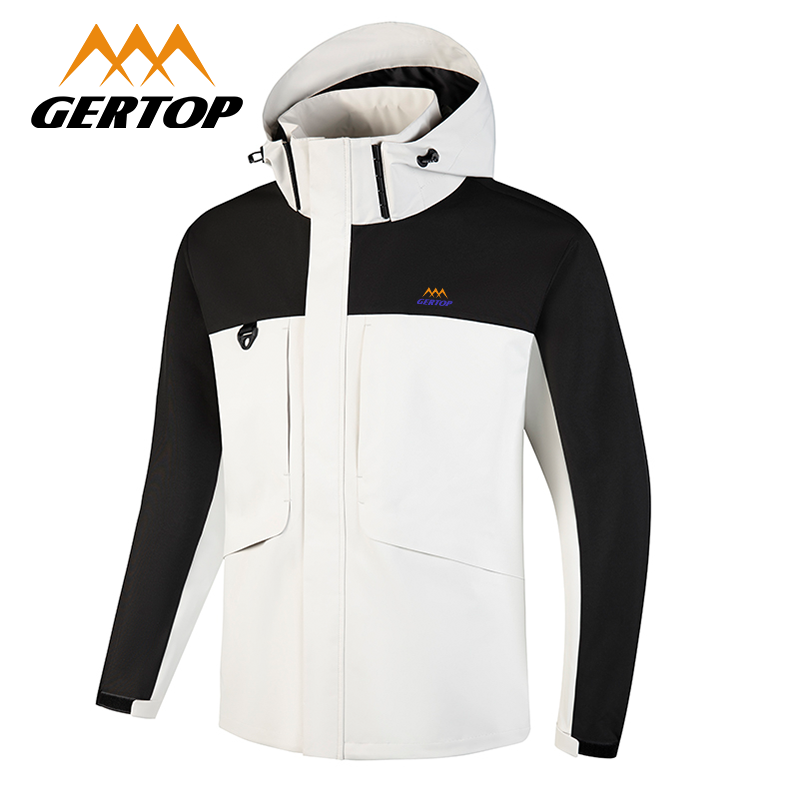 GERTOP山峰户外冲锋衣男女同款防水防风登山服透气情侣款8515